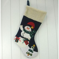 9" Christmas Stockings w/ Snowman & Presents